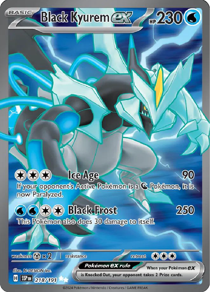 Black Kyurem ex (218/191) - Pokemon Surging Sparks (SSP) - Pokemon Card Singles Canada - High Value Hobby