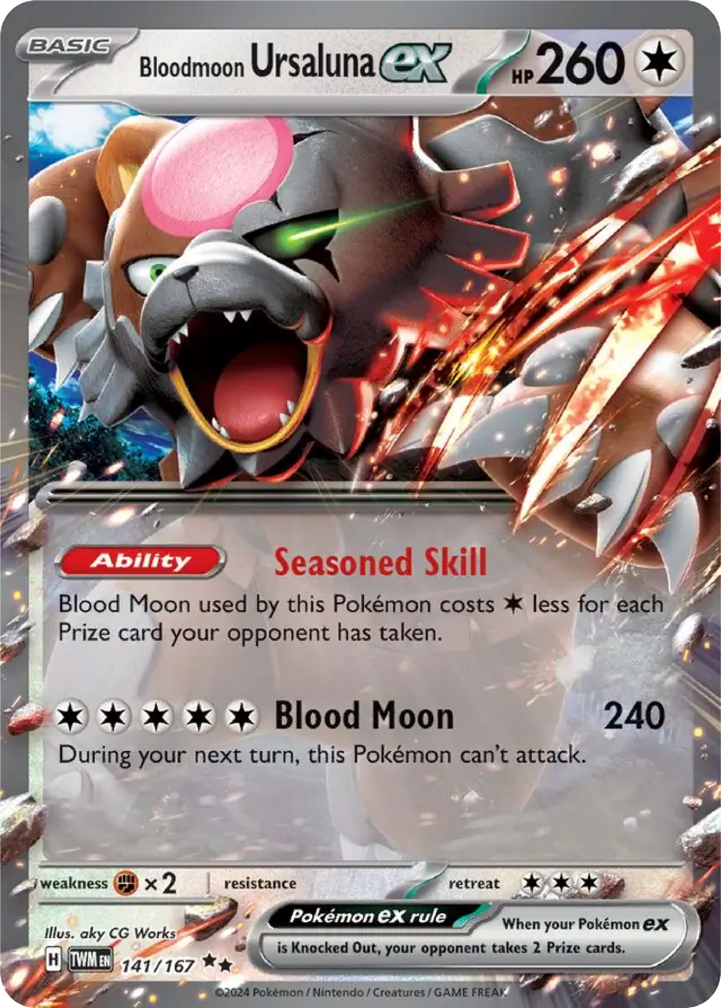 Bloodmoon Ursaluna Ex (141/167) - Twilight Masquerade - Pokemon Card Singles - High Value Hobby
