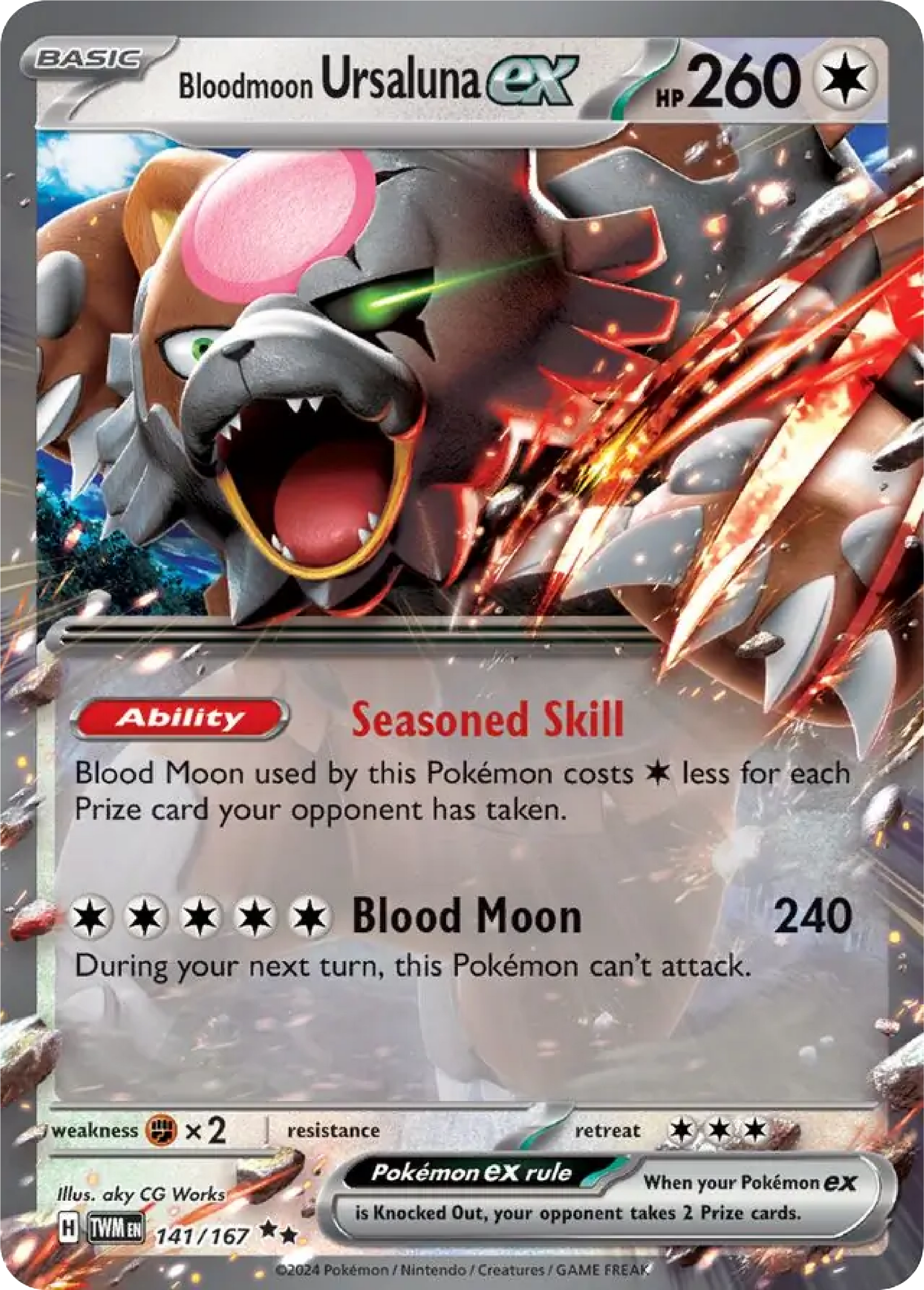 Bloodmoon Ursaluna Ex (141/167) - Twilight Masquerade - Pokemon Card Singles - High Value Hobby