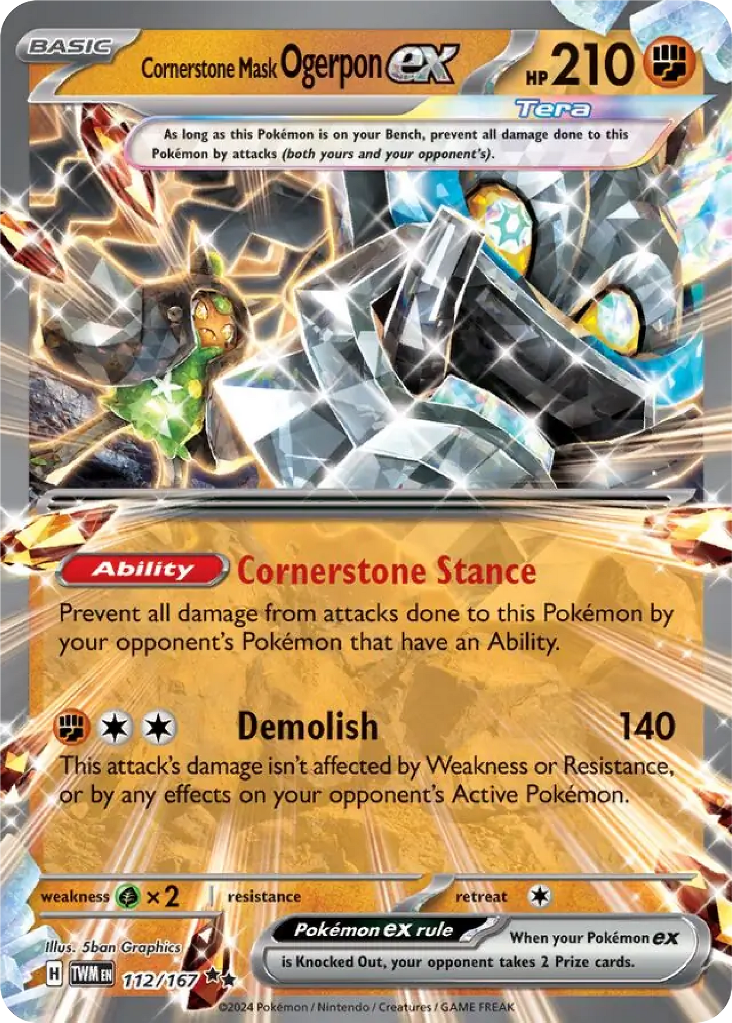 Cornerstone Mask Ogerpon Ex (112/167) - Twilight Masquerade - Pokemon Card Singles - High Value Hobby