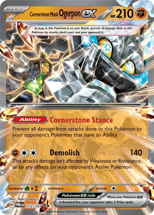 Cornerstone Mask Ogerpon Ex (112/167) - Twilight Masquerade - Pokemon Card Singles - High Value Hobby