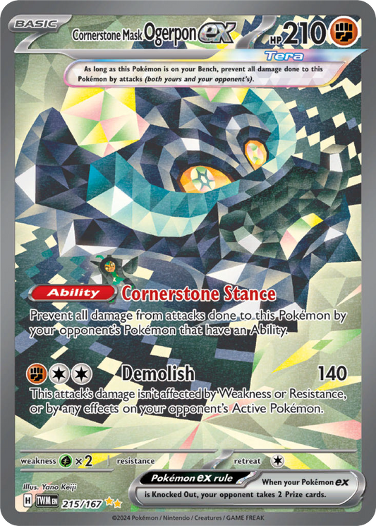 Cornerstone Mask Ogerpon Ex (215/167) - Twilight Masquerade - Pokemon Card Singles - High Value Hobby