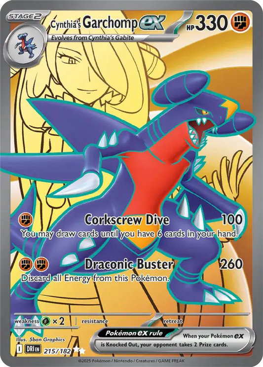 Cynthia's Garchomp ex (215/182) - Pokemon Destined Rivals (DRI) - Buy Pokemon Card Singles in Canada at High Value Hobby