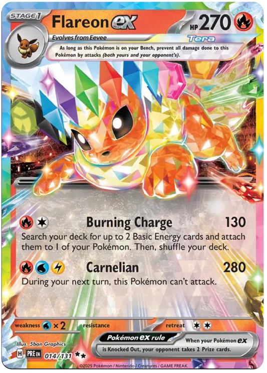 Flareon ex (14/131) - Pokemon Prismatic Evolutions (PRE) Pokemon Card Singles – High Value Hobby