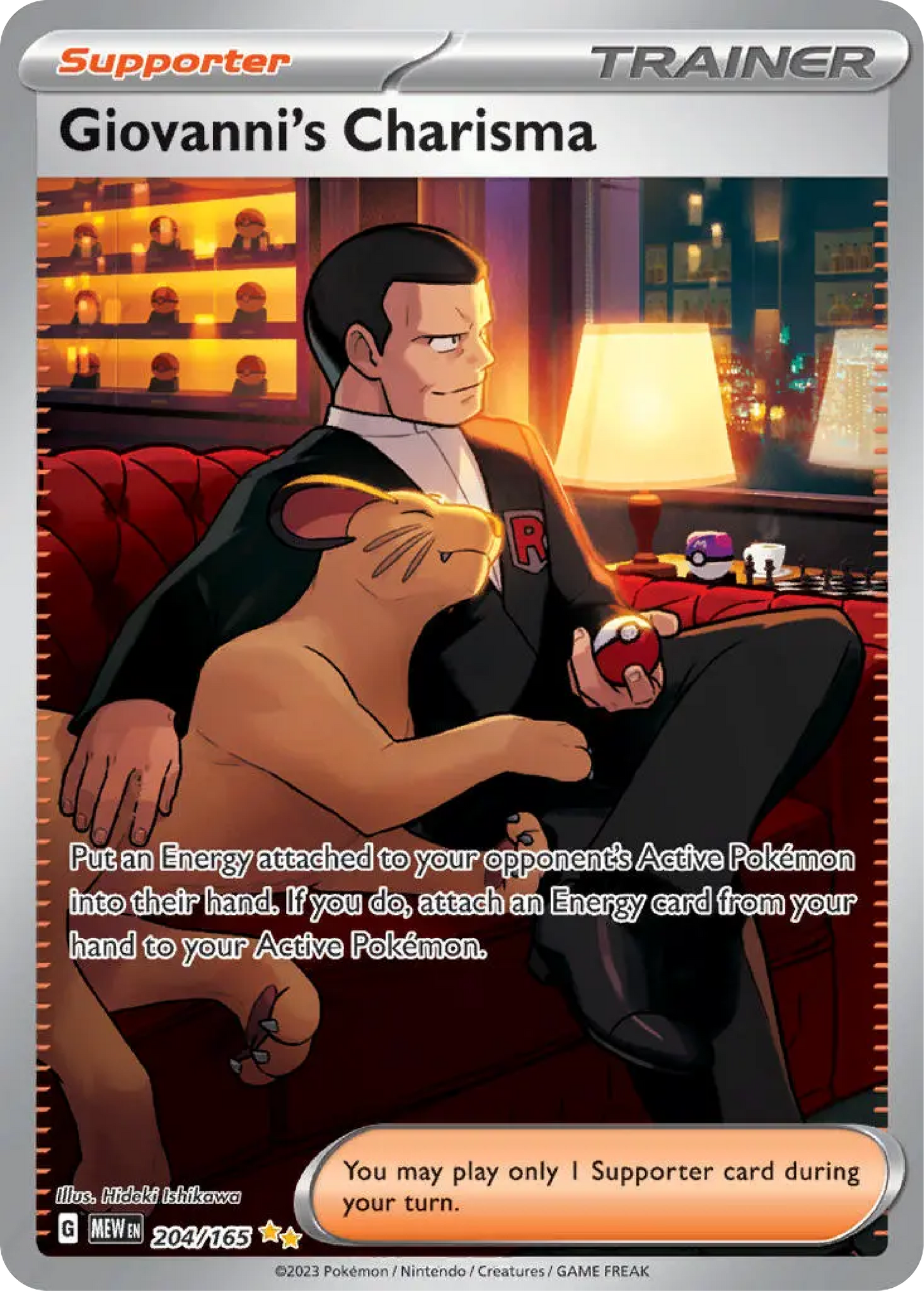 Giovanni's Charisma (204/165) - Scarlet & Violet 151