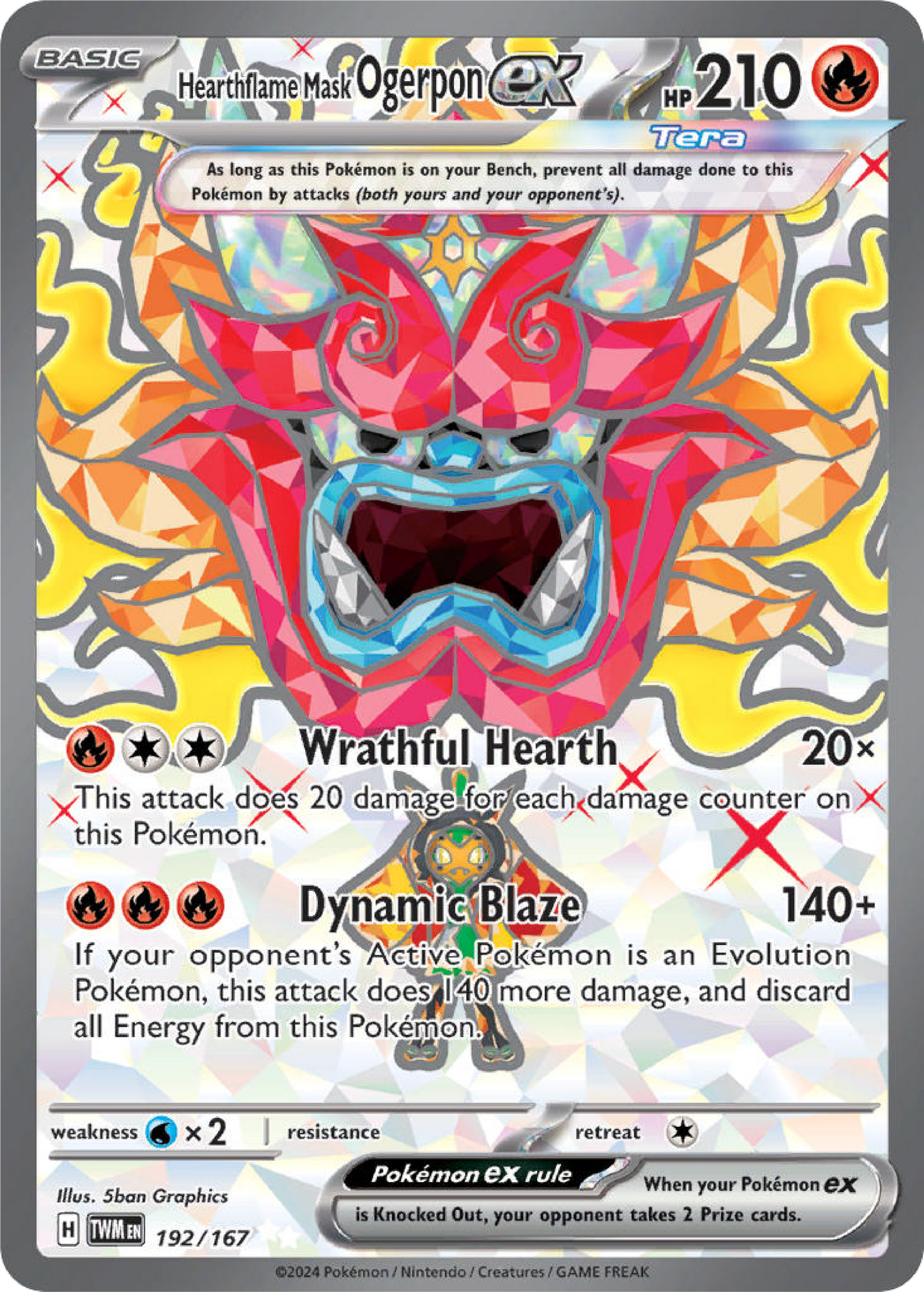 Hearthflame Mask Ogerpon Ex (192/167) - Twilight Masquerade - Pokemon Card Singles - High Value Hobby