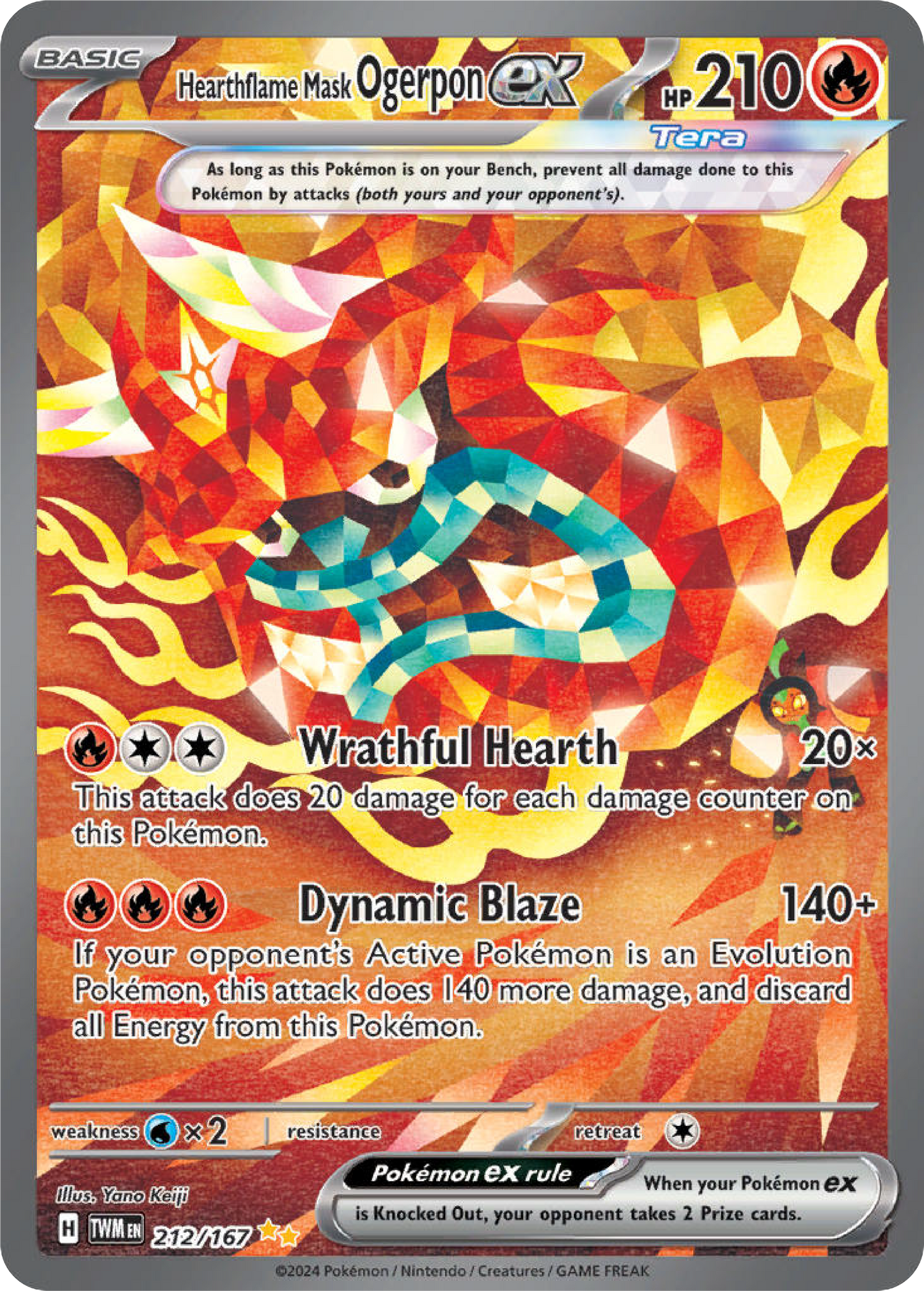 Hearthflame Mask Ogerpon Ex (212/167) - Twilight Masquerade - Pokemon Card Singles - High Value Hobby