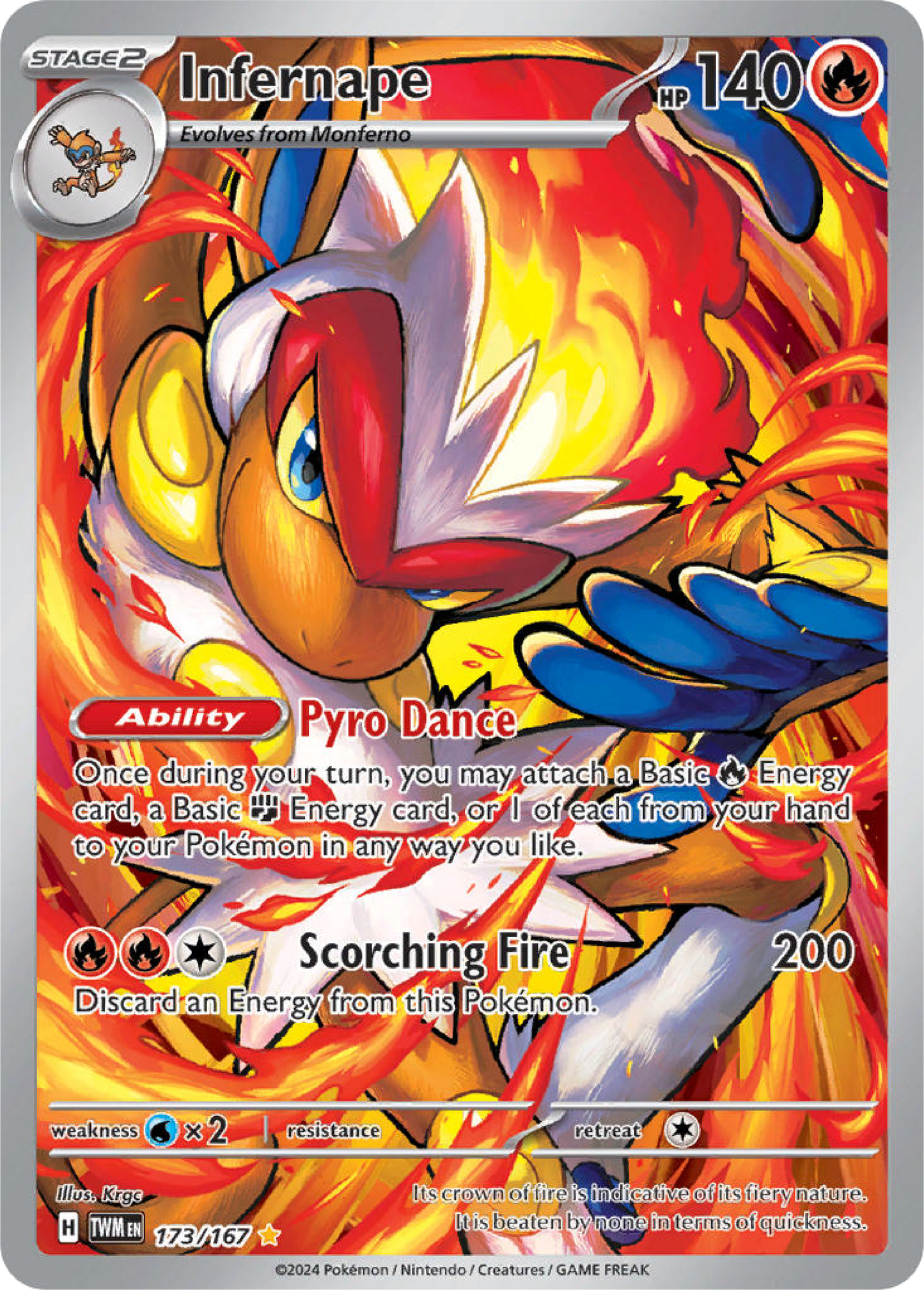 Infernape (173/167) - Twilight Masquerade - Pokemon Card Singles - High Value Hobby
