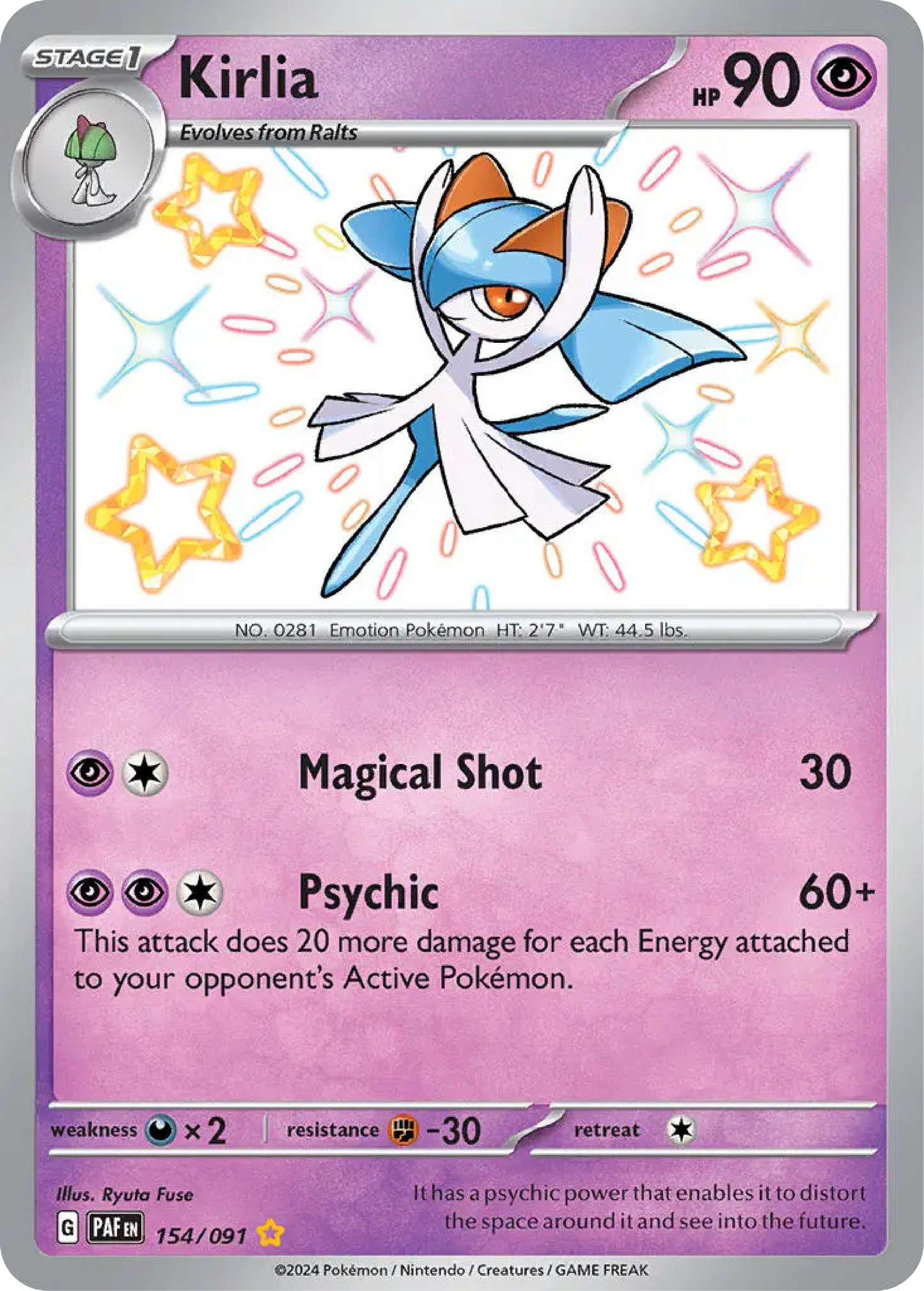 Kirlia (154/091) - Paldean Fates