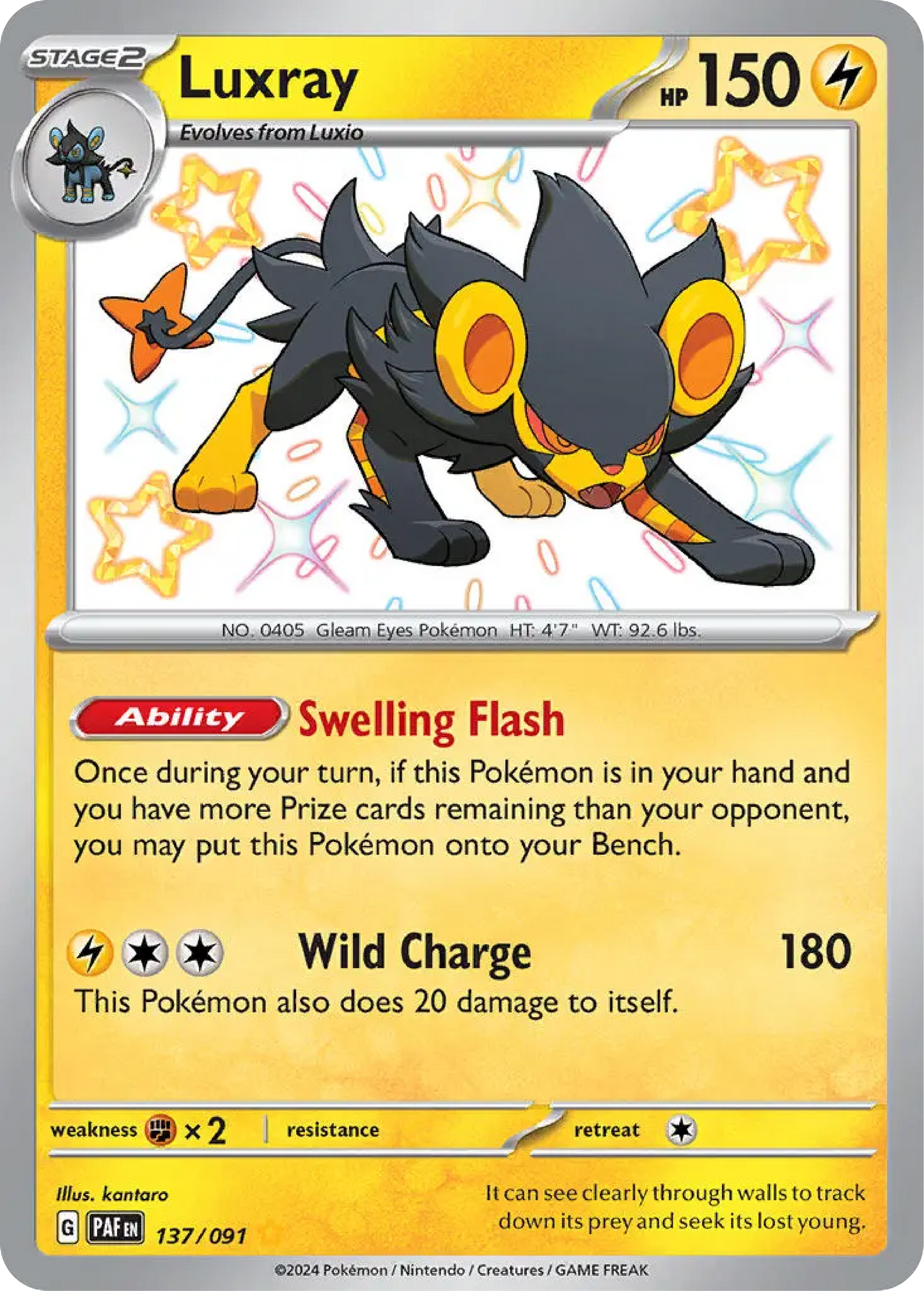 Luxray (137/091) - Paldean Fates