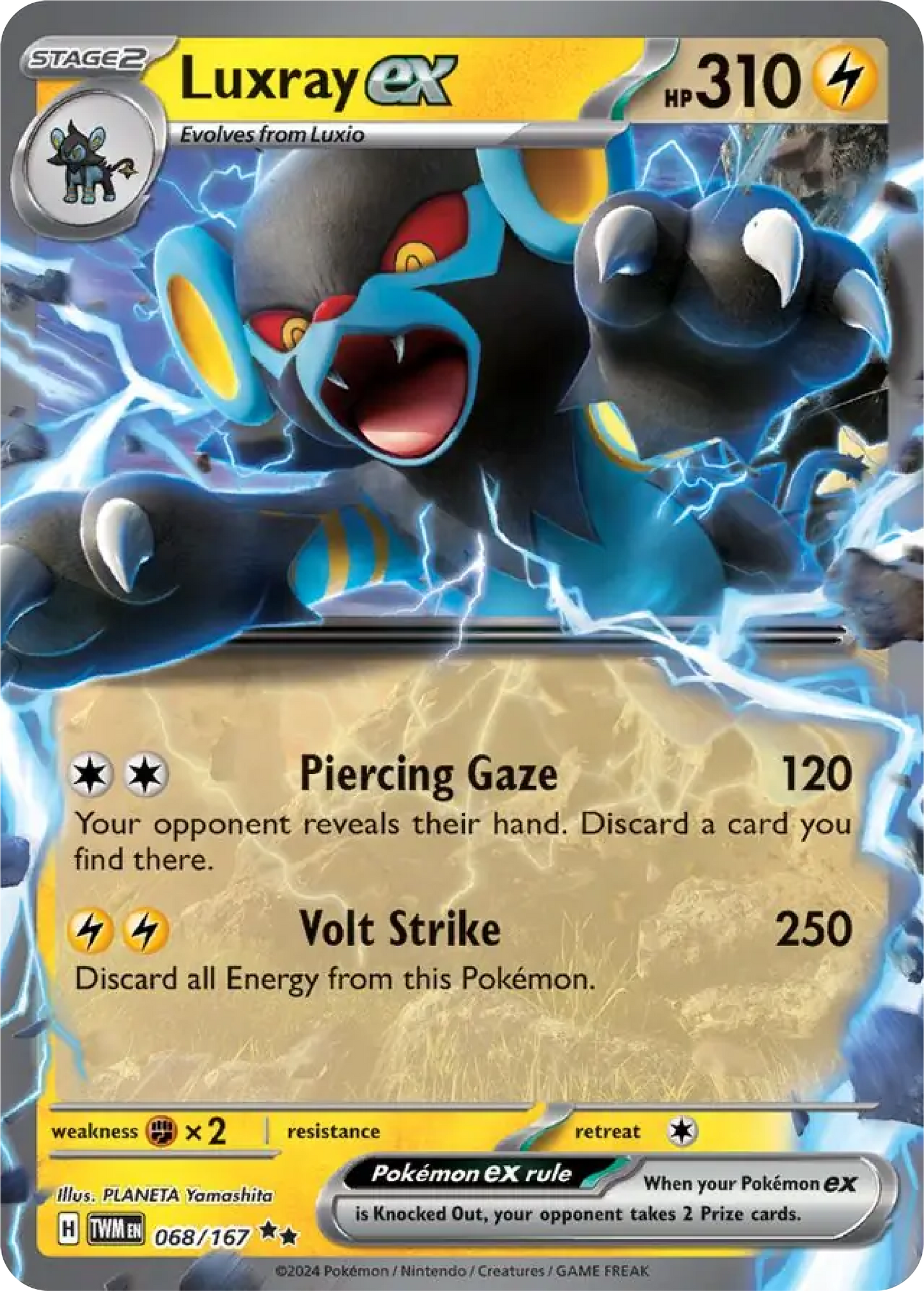 Luxray Ex (68/167) - Twilight Masquerade - Pokemon Card Singles - High Value Hobby