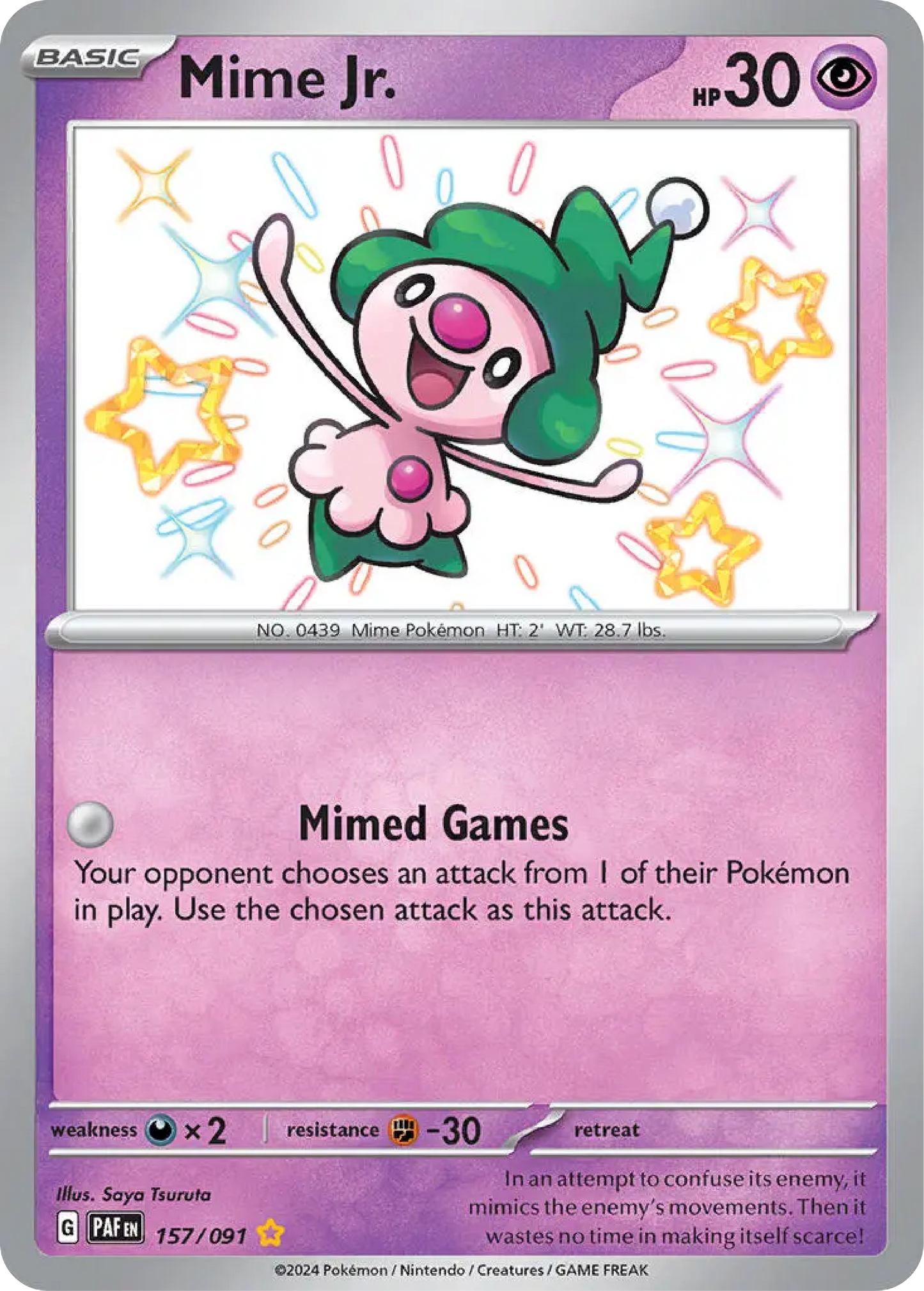 Mime Jr. (157/091) - Paldean Fates