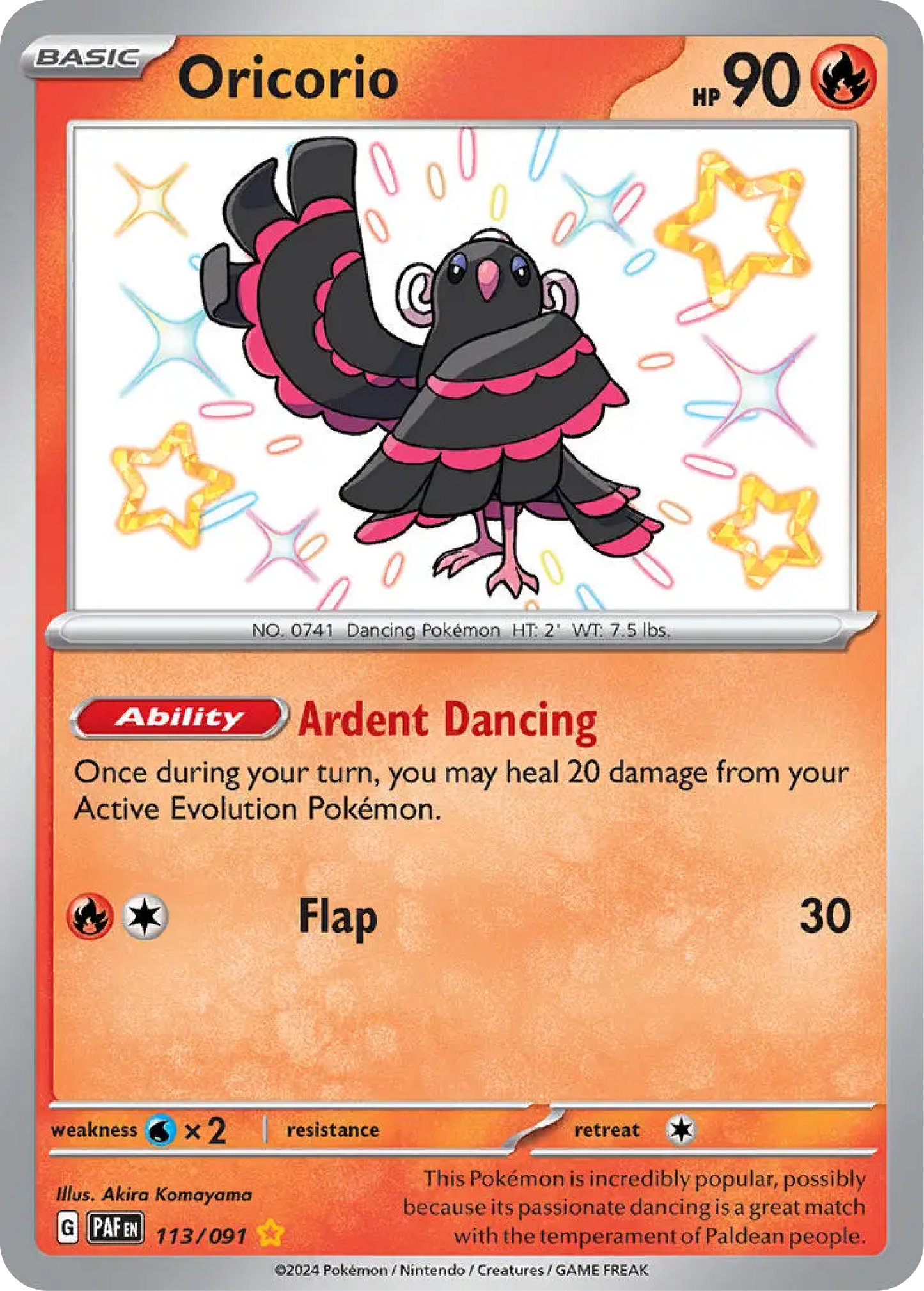 Oricorio (113/091) - Paldean Fates