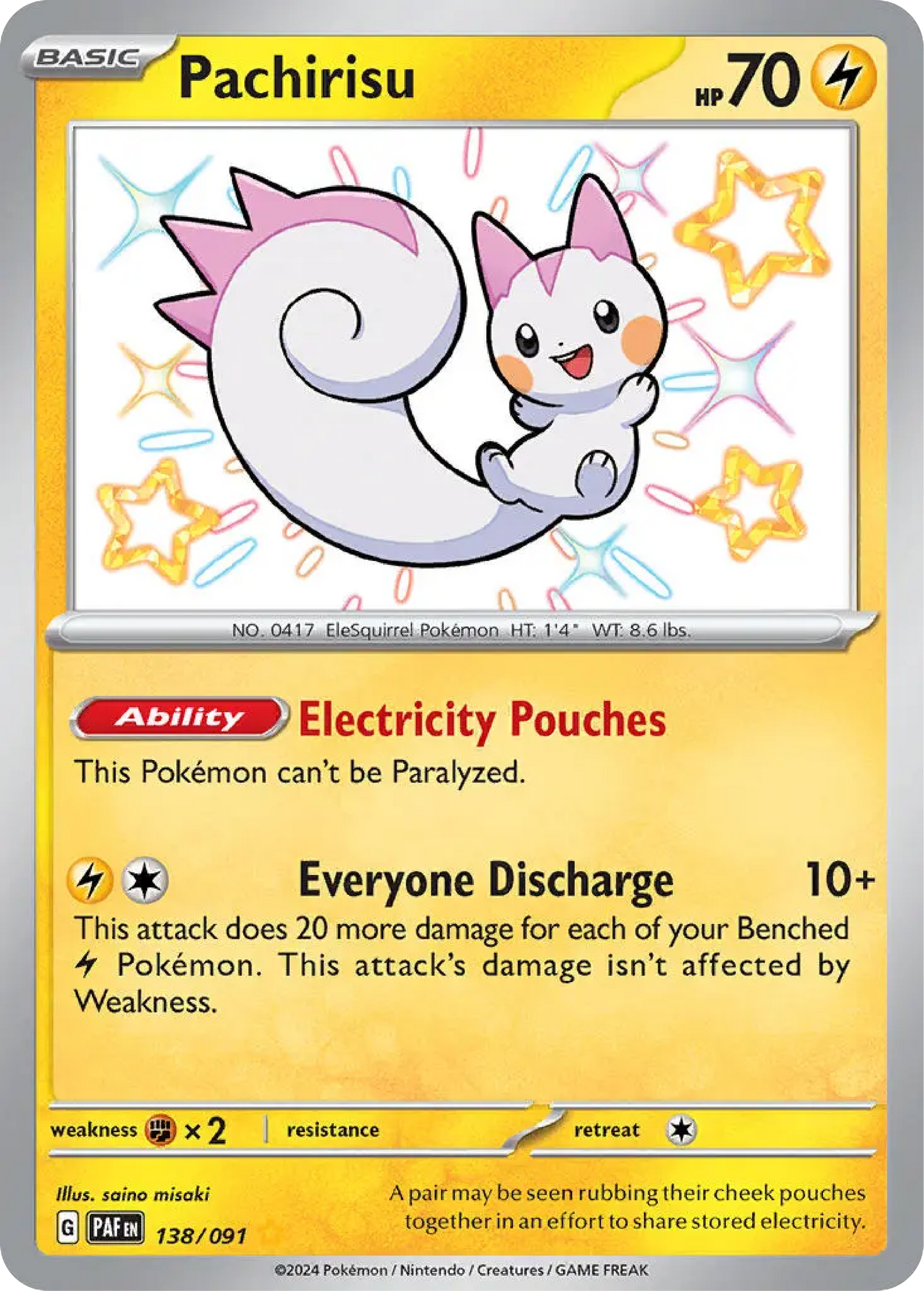 Pachirisu (138/091) - Paldean Fates