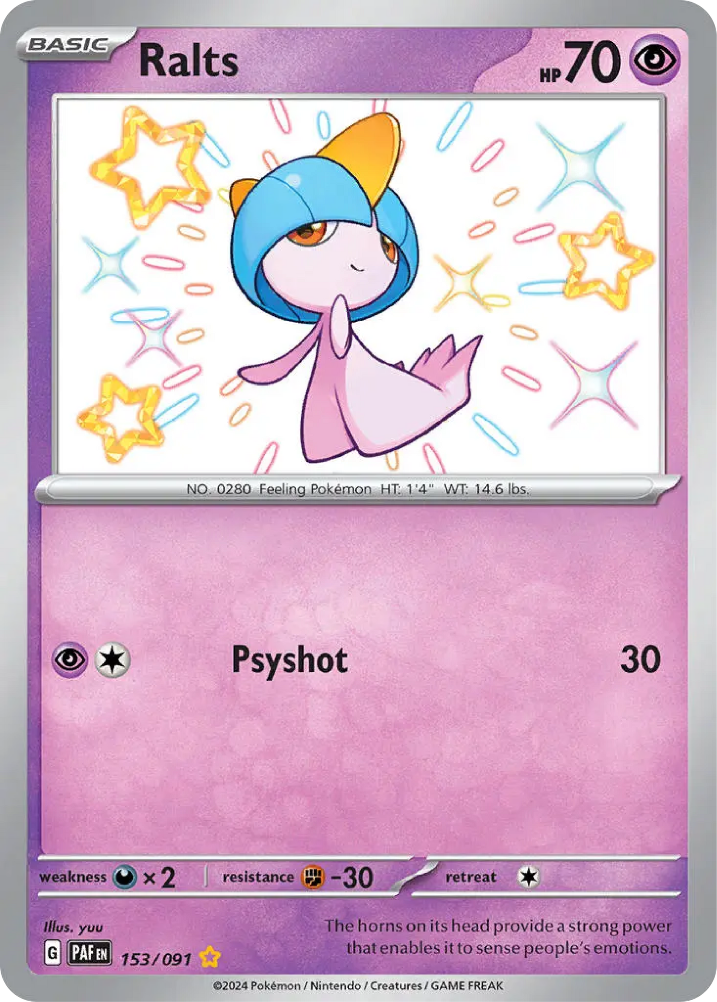 Ralts (153/091) - Paldean Fates