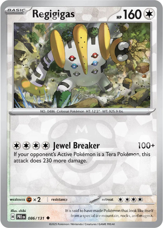 Regigigas Masterball Reverse Holo (86/131) - Pokemon Prismatic Evolutions - Pokemon Card Singles Canada - High Value Hobby