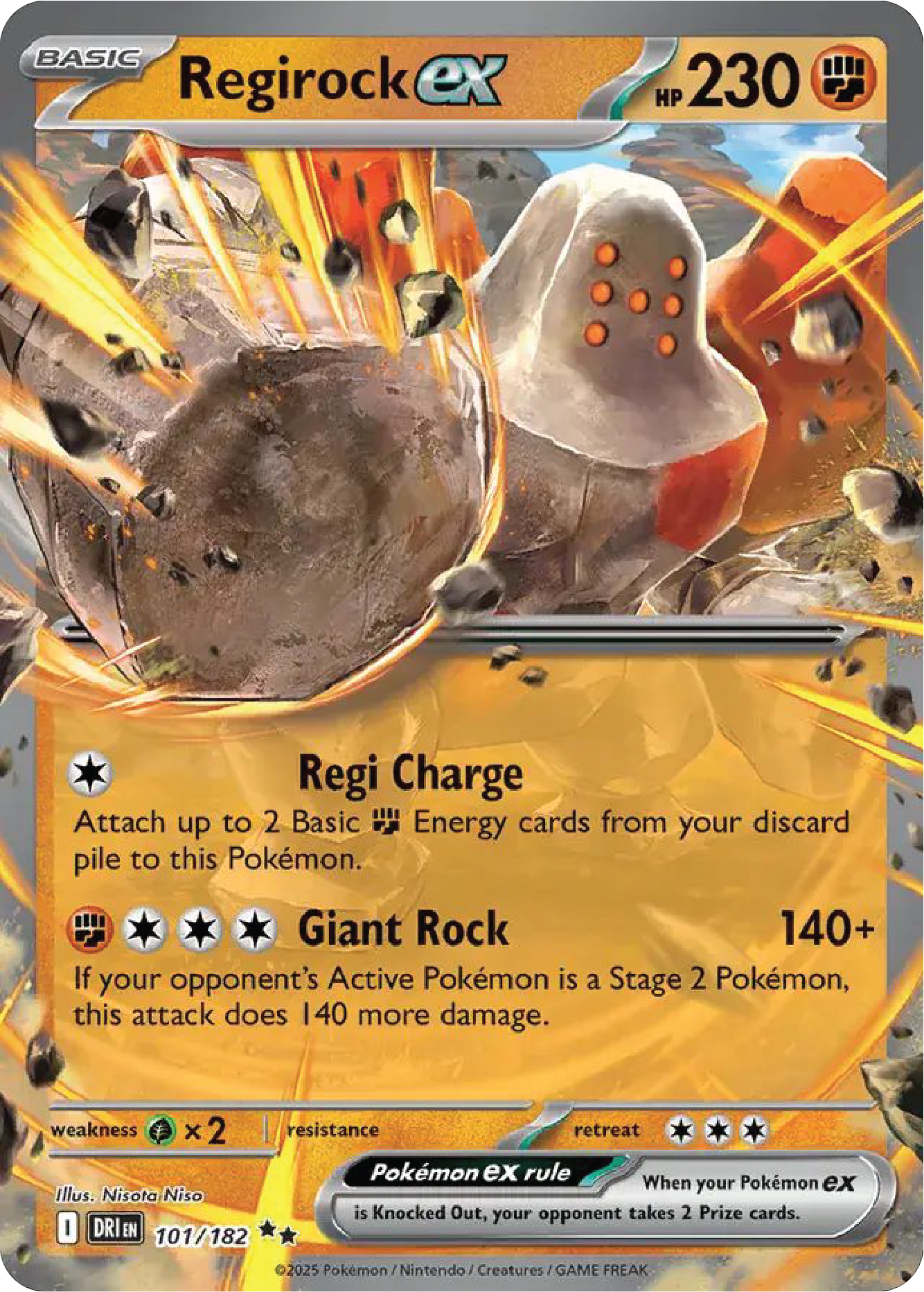Regirock ex (101/182) - Pokemon Destined Rivals (DRI) - Buy Pokemon Card Singles in Canada at High Value Hobby