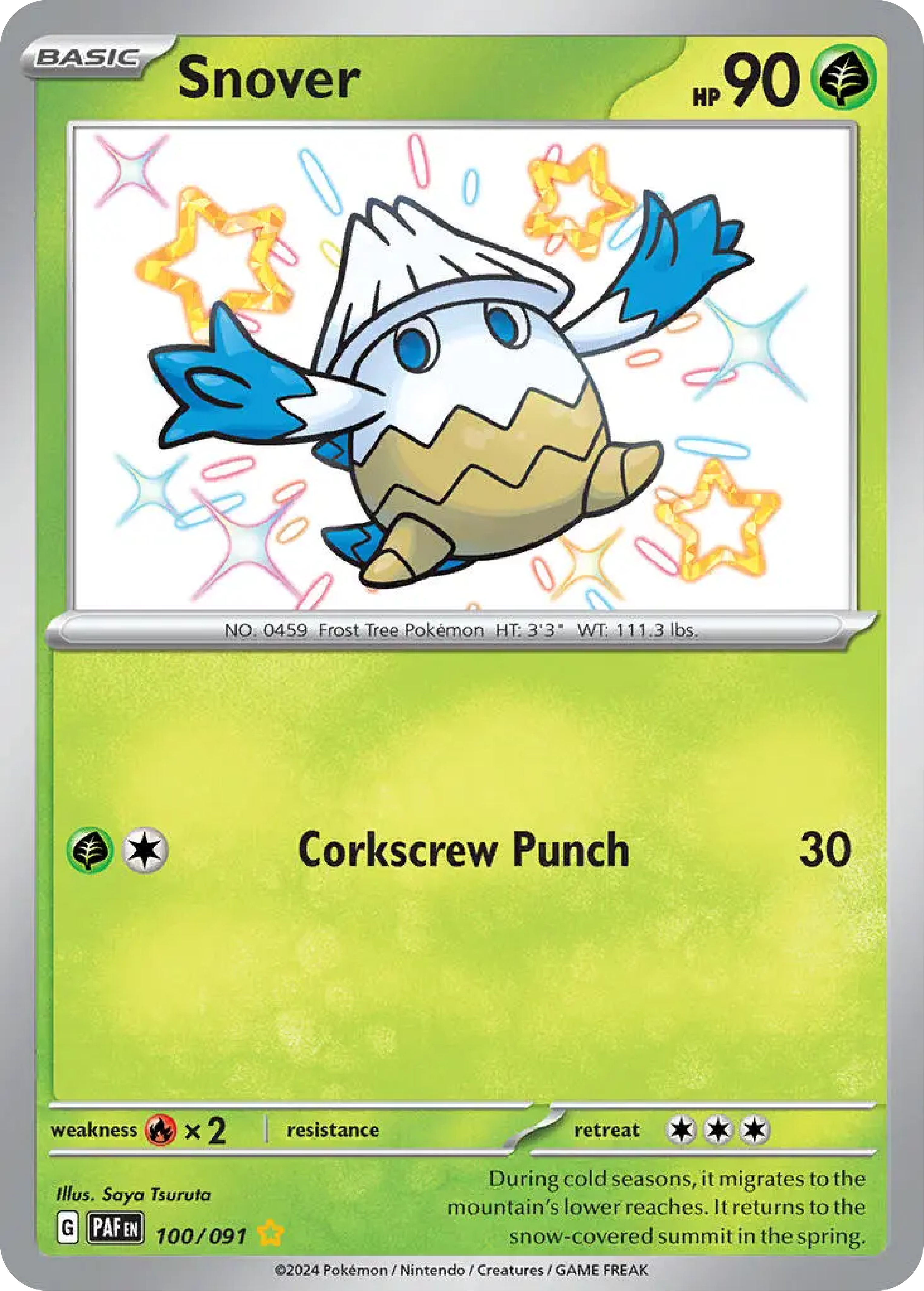 snover pokemon card value #19 Prices | Japanese Megalo Cannon card #140 Snover (100/091) - Paldean Fates