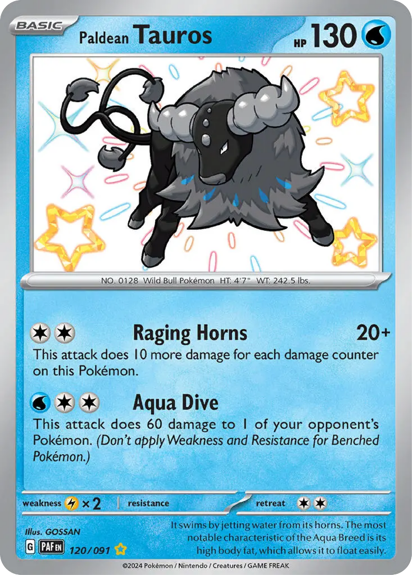 Paldean Tauros (120/091) - Paldean Fates