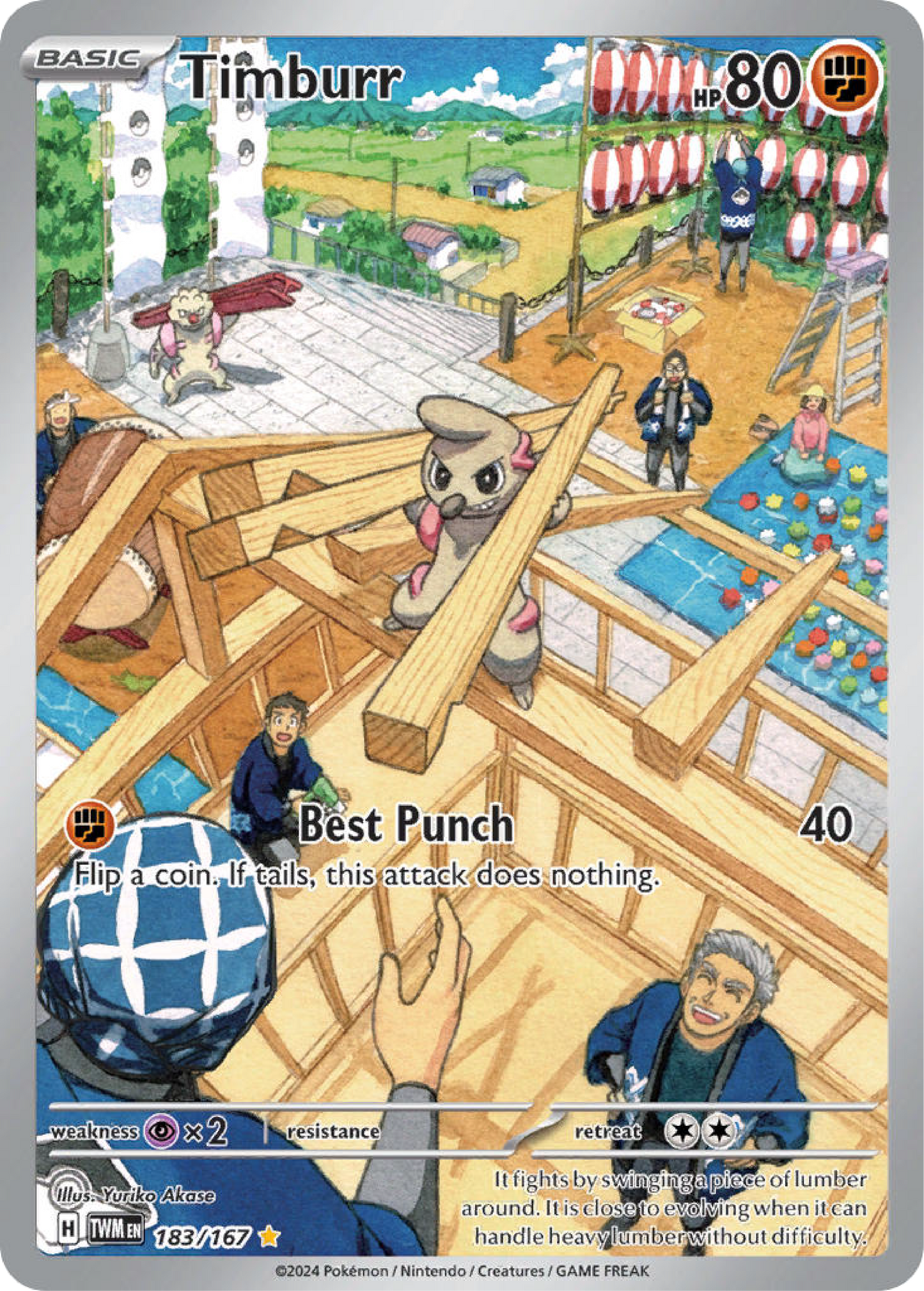 Timburr (183/167) - Twilight Masquerade - Pokemon Card Singles - High Value Hobby