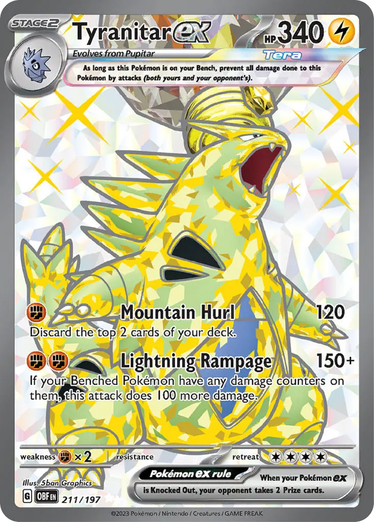 Tyranitar ex (211/197) - Obsidian Flames