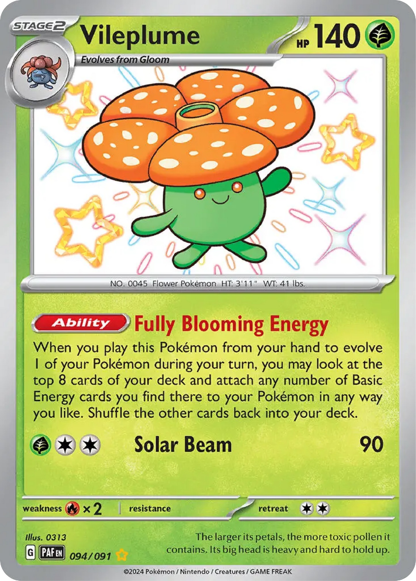 Vileplume (094/091) - Paldean Fates