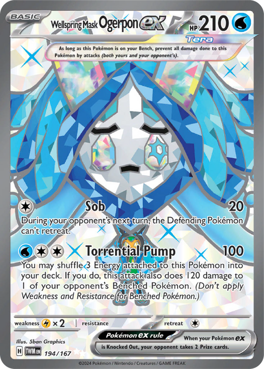 Wellspring Mask Ogerpon Ex (194/167) - Twilight Masquerade - Pokemon Card Singles - High Value Hobby