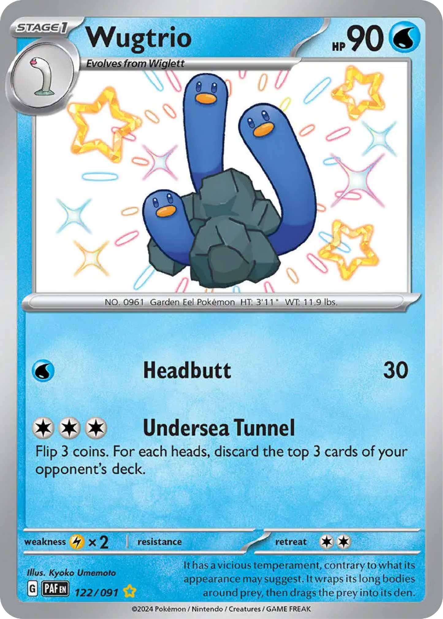 Wugtrio (122/091) - Paldean Fates