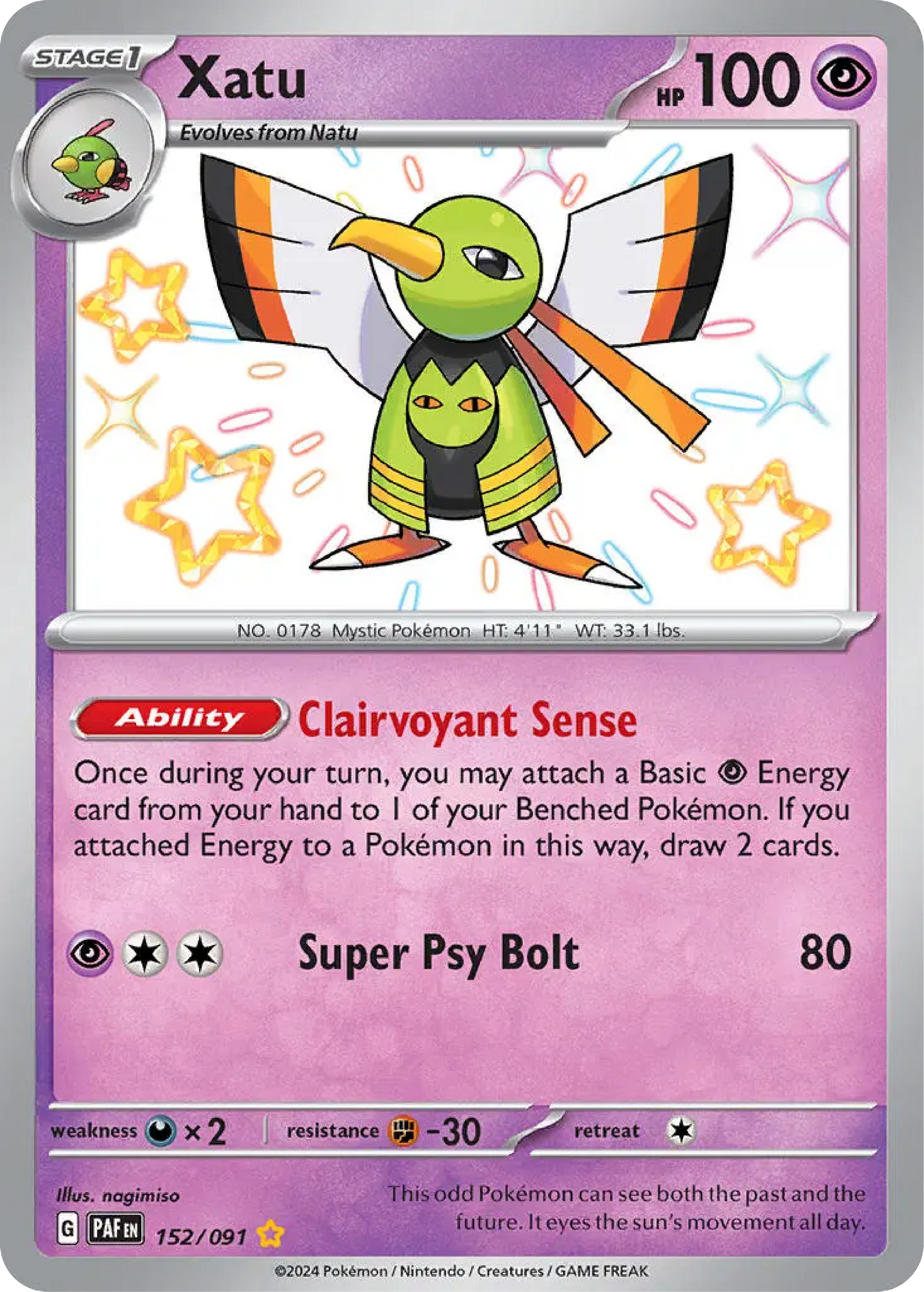 Xatu (152/091) - Paldean Fates