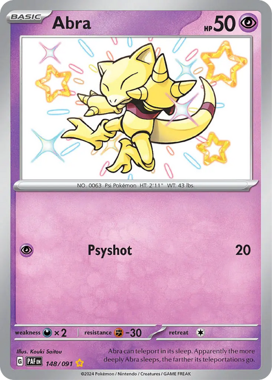 Abra (148/091) - Paldean Fates