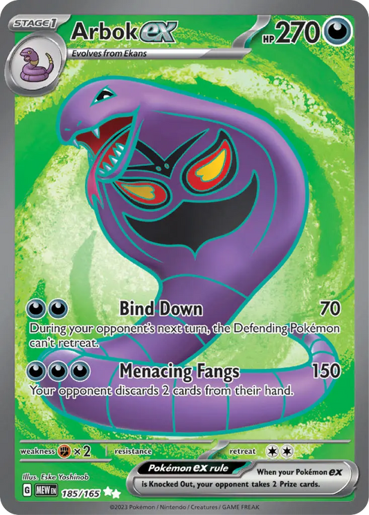 Arbok ex (185/165) - Scarlet & Violet 151