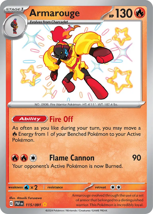 Armarouge  (115/091) - Paldean Fates