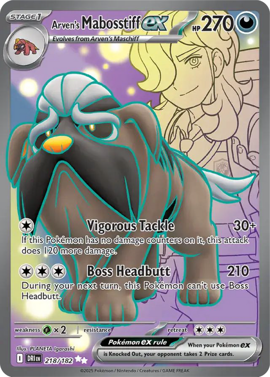 Arven's Mabosstiff ex (218/182) - Pokemon Destined Rivals (DRI) - Buy Pokemon Card Singles in Canada at High Value Hobby
