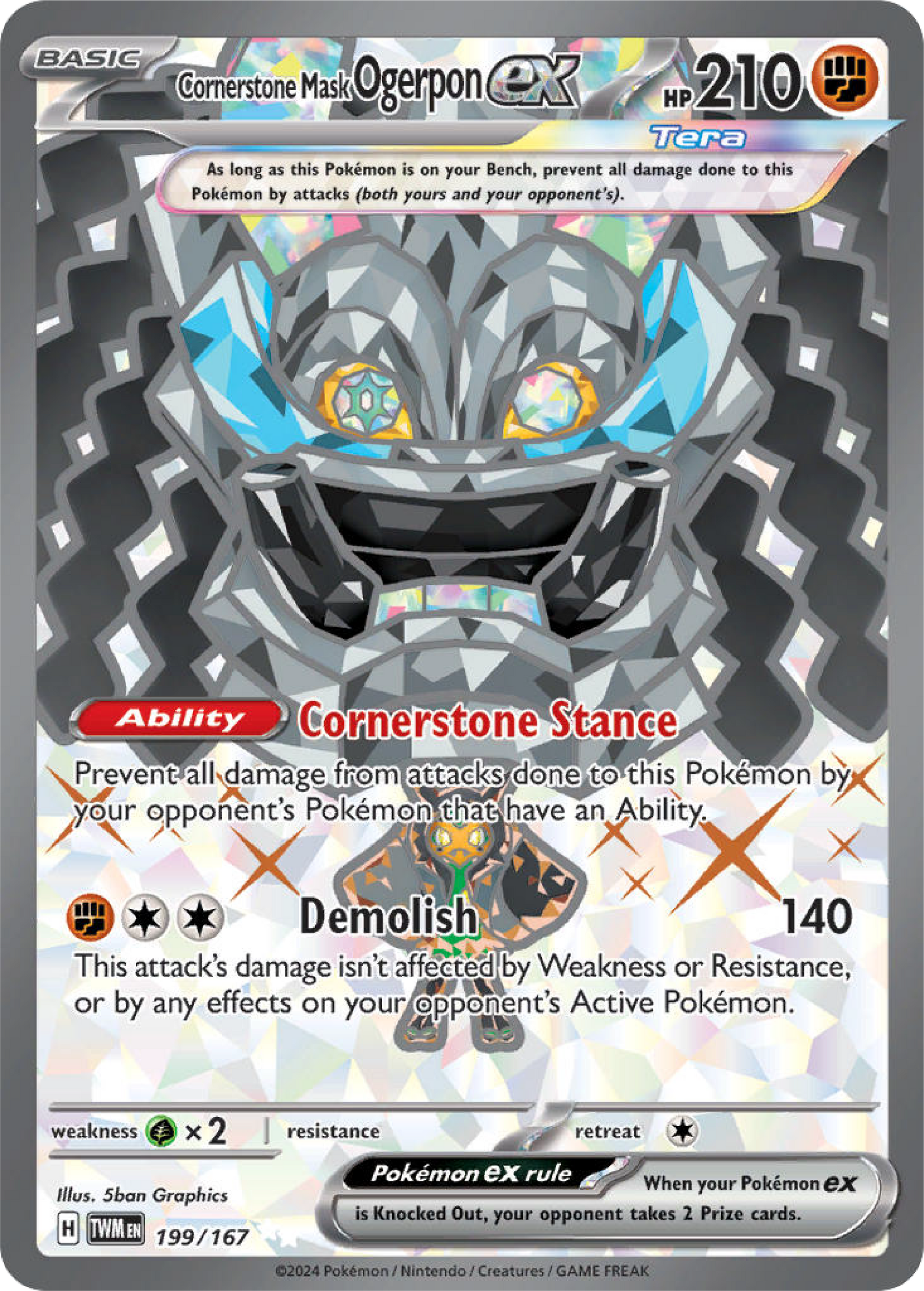 Cornerstone Mask Ogerpon Ex (199/167) - Twilight Masquerade - Pokemon Card Singles - High Value Hobby