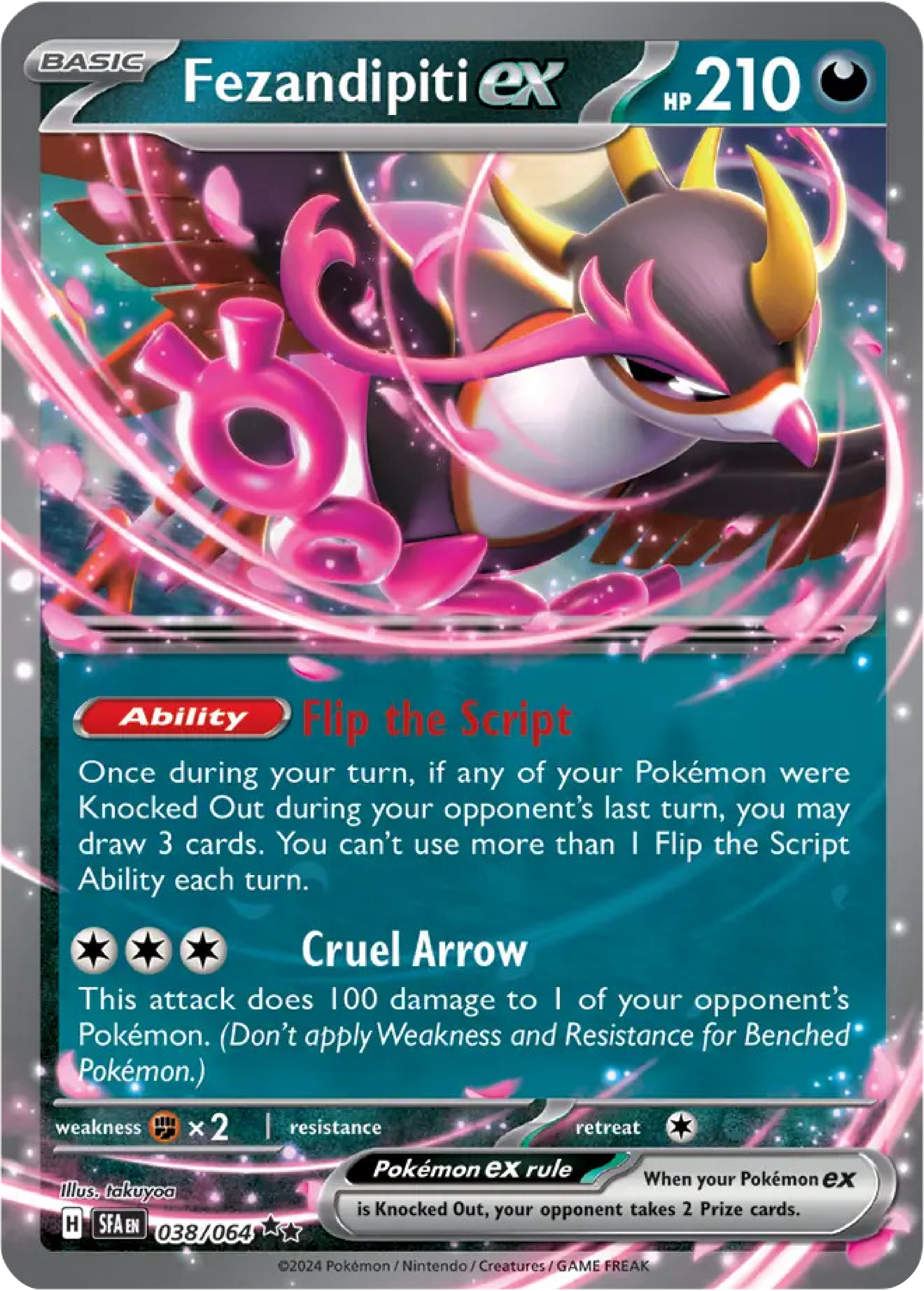 Fezandipiti Ex (38/64) - Pokemon Scarlet & Violet: Shrouded Fable - High Value Hobby Fezandipiti Ex (38/64) - Pokemon Scarlet & Violet: Shrouded Fable - High Value Hobby