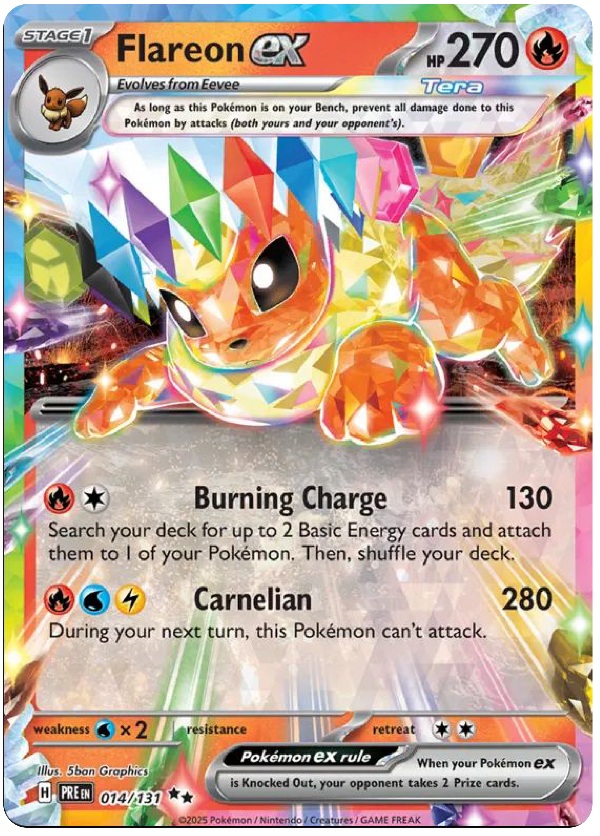 Flareon ex (14/131) - Pokemon Prismatic Evolutions (PRE) Pokemon Card Singles – High Value Hobby