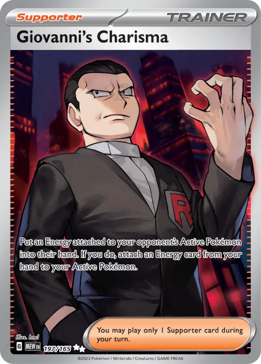 Giovanni's Charisma (197/165) - Scarlet & Violet 151