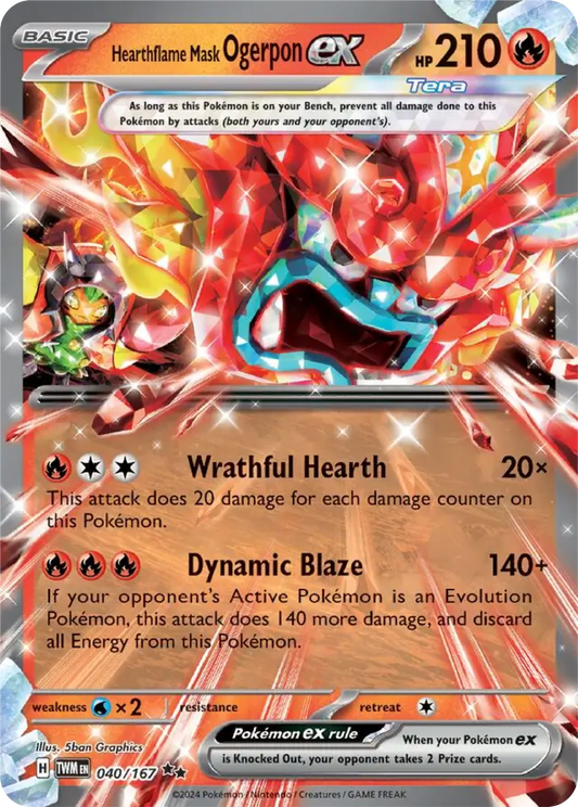 Hearthflame Mask Ogerpon Ex (40/167) - Twilight Masquerade - Pokemon Card Singles - High Value Hobby