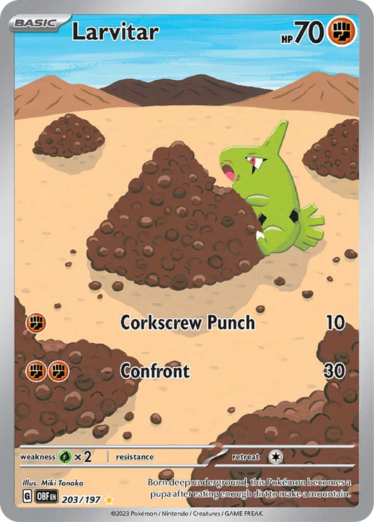 Larvitar (203/197) - Obsidian Flames  - Buy English Pokemon Card Singles - High Value Hobby