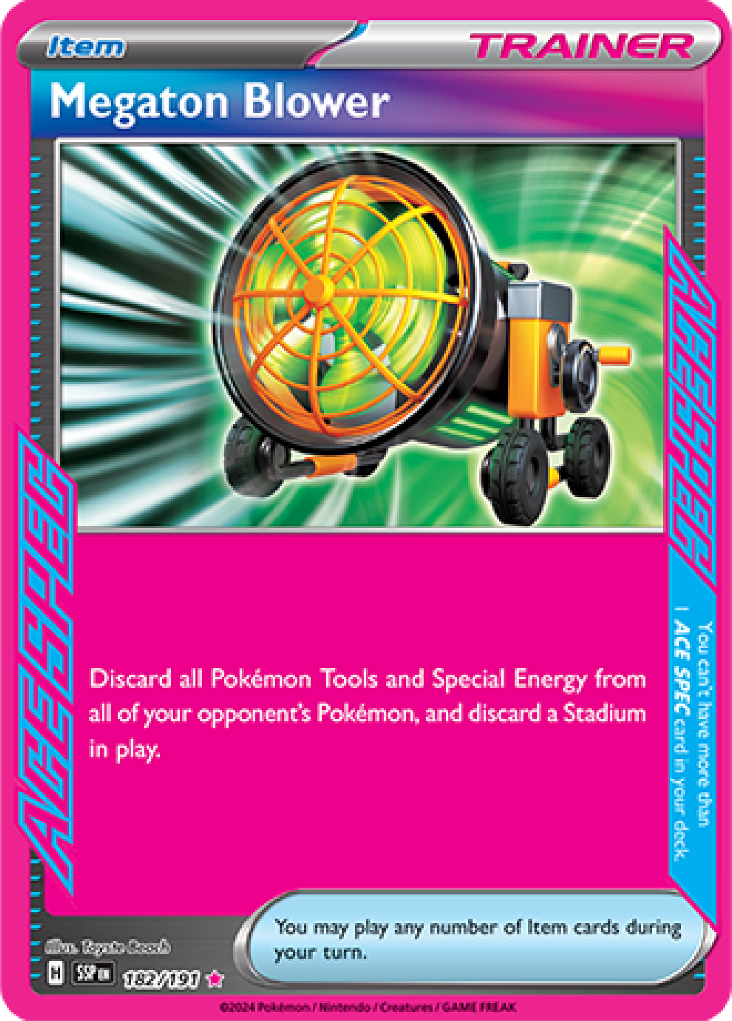 Megaton Blower Ace Spec (182/191) - Pokemon Surging Sparks (SSP) - Pokemon Card Singles Canada - High Value Hobby