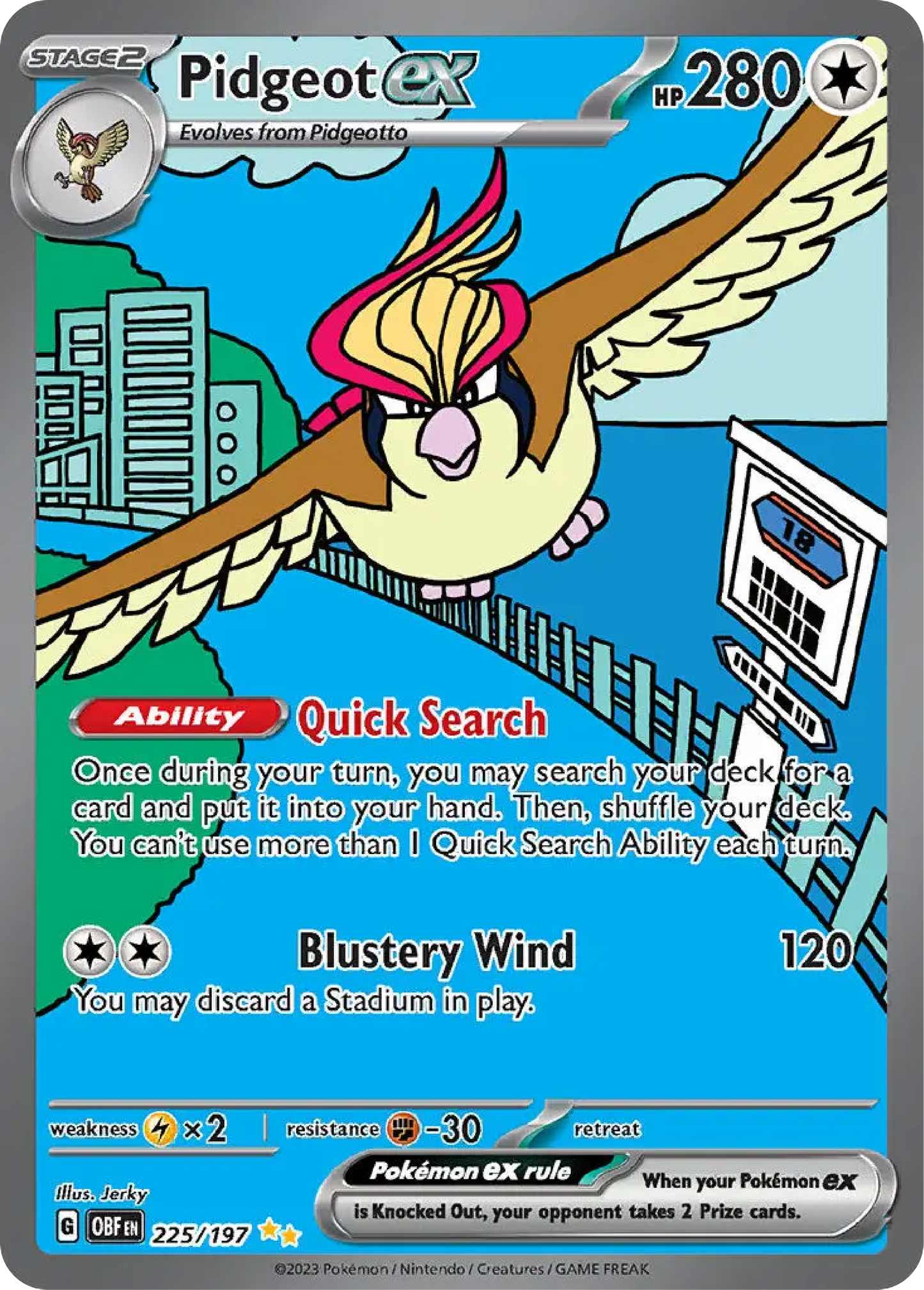 Pidgeot ex (225/197) - Obsidian Flames