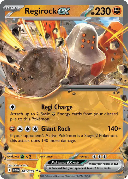 Regirock ex (101/182) - Pokemon Destined Rivals (DRI) - Buy Pokemon Card Singles in Canada at High Value Hobby