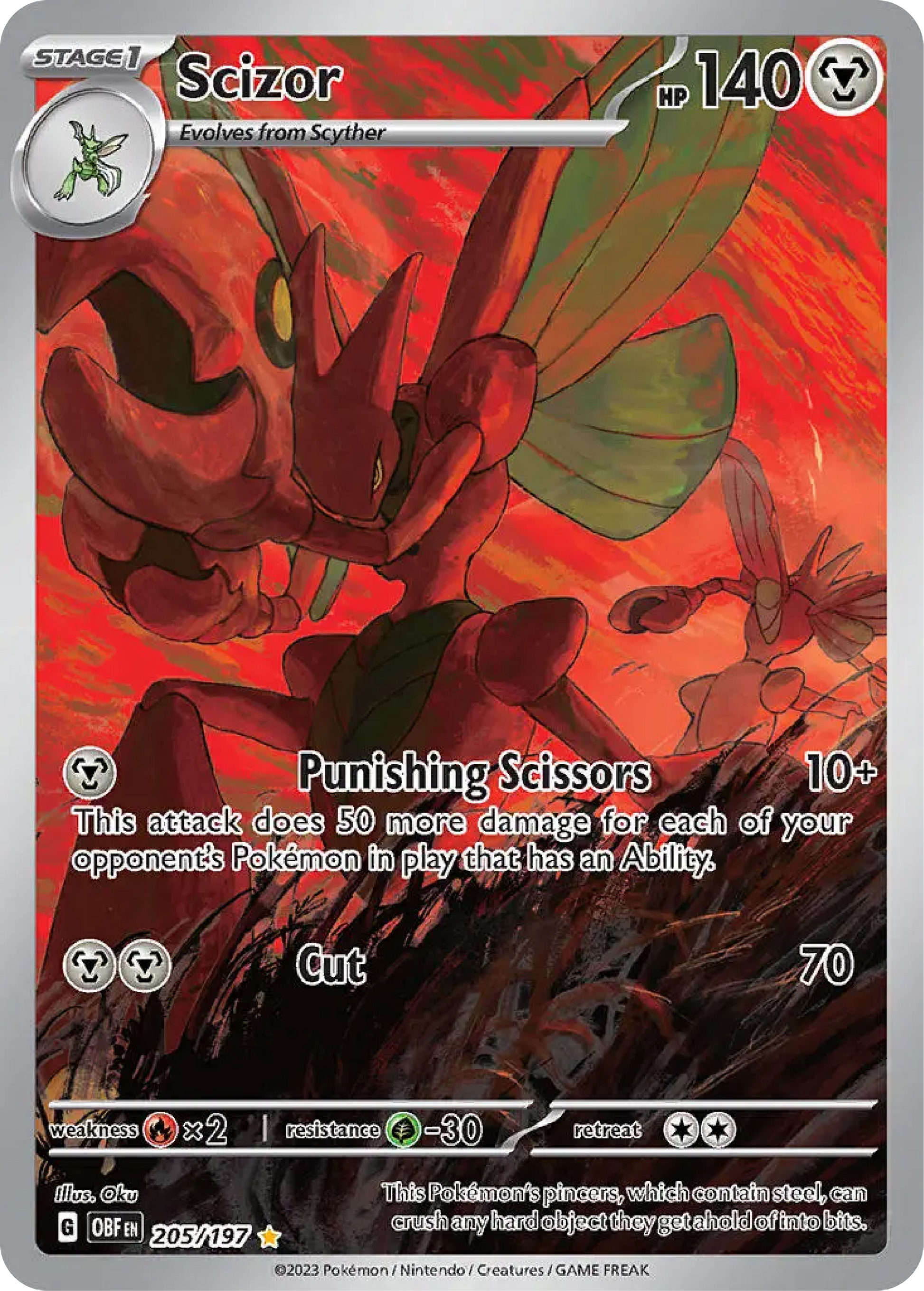 Scizor (205/197) - Pokmon Scarlet & Violet: Obsidian Flames - High Value Hobby Scizor (205/197) - Pokmon Scarlet & Violet: Obsidian Flames - High Value Hobby