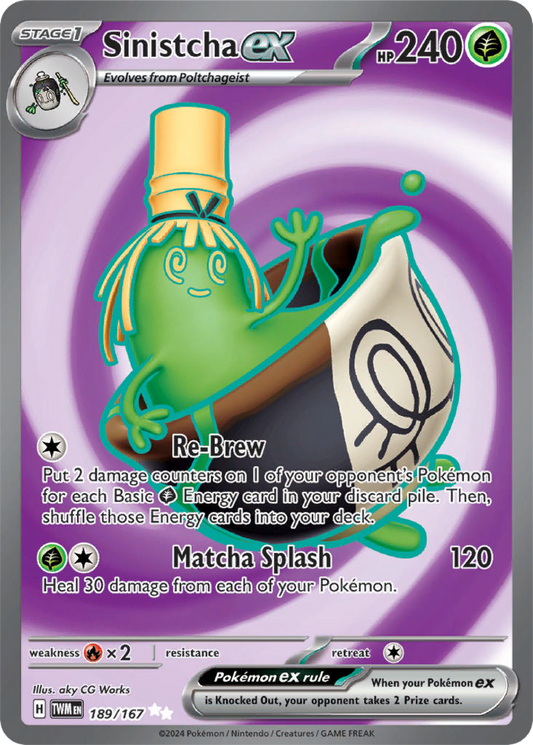 Sinistcha Ex (189/167) - Twilight Masquerade - Pokemon Card Singles - High Value Hobby