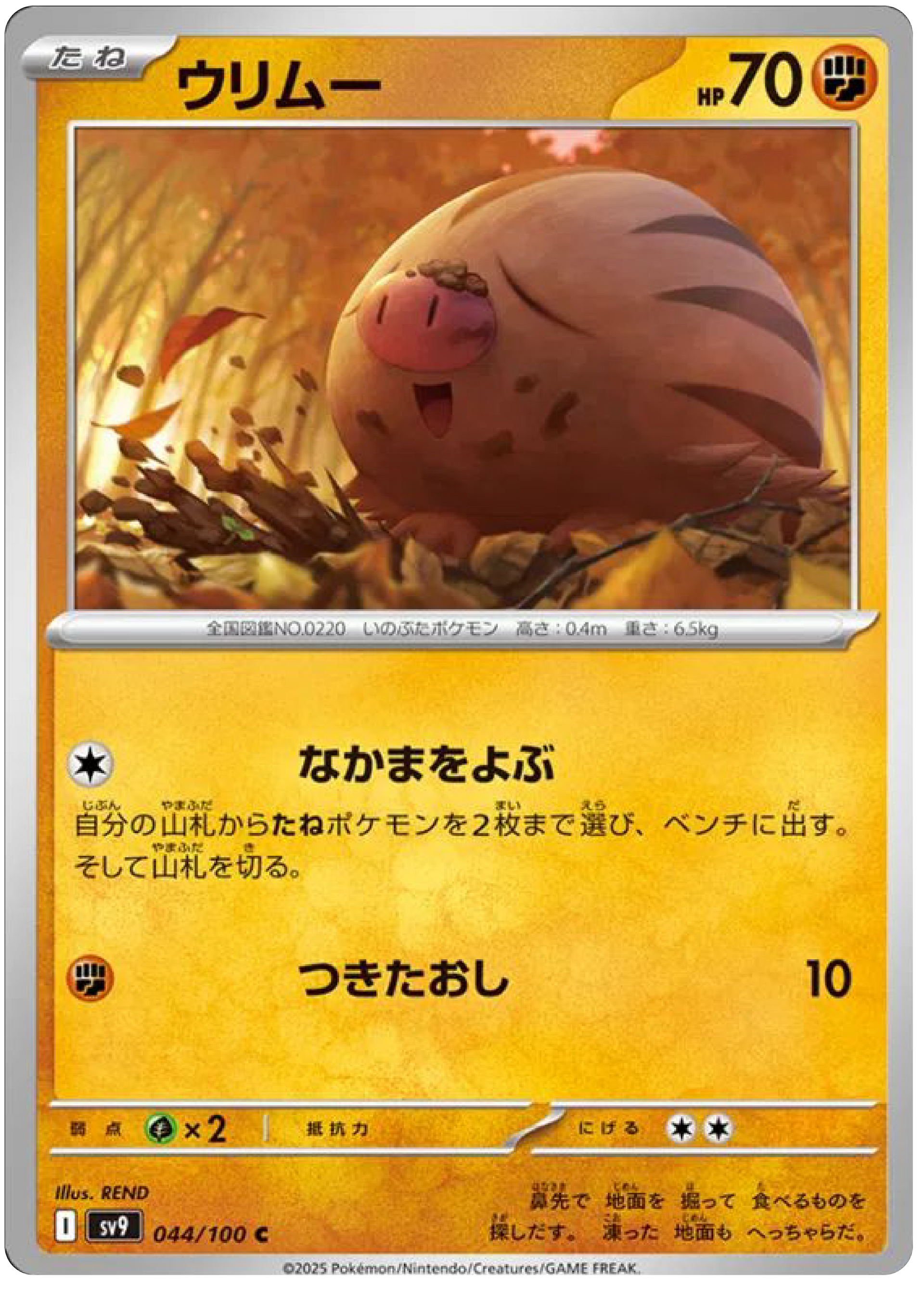 Swinub (44/100) - Pokemon Battle Partners (sv9)
