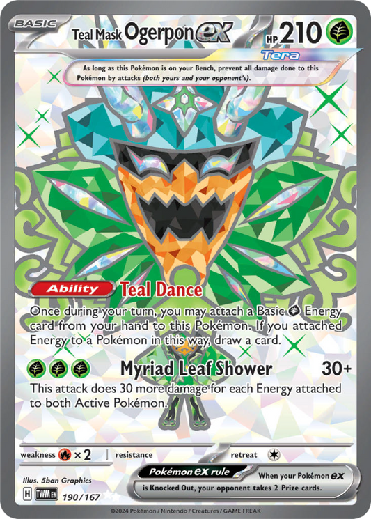 Teal Mask Ogerpon Ex (190/167) - Twilight Masquerade - Pokemon Card Singles - High Value Hobby
