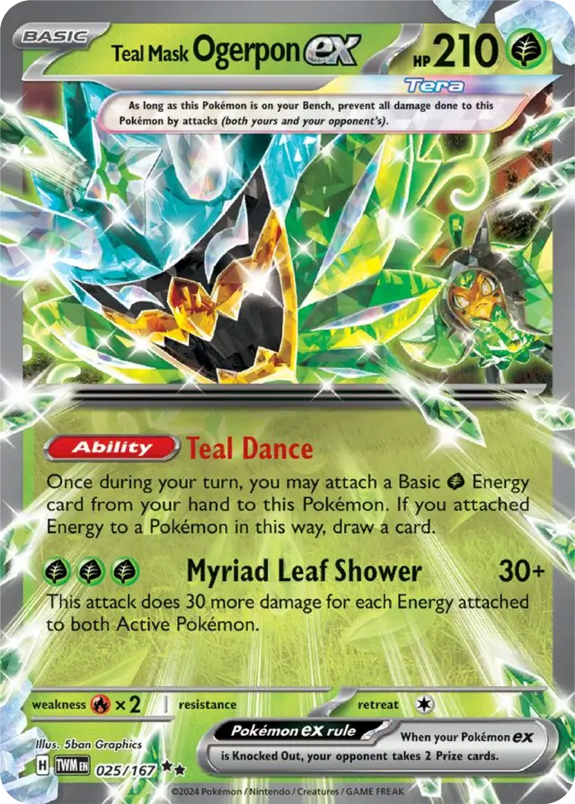 Teal Mask Ogerpon Ex (25/167) - Twilight Masquerade - Pokemon Card Singles - High Value Hobby