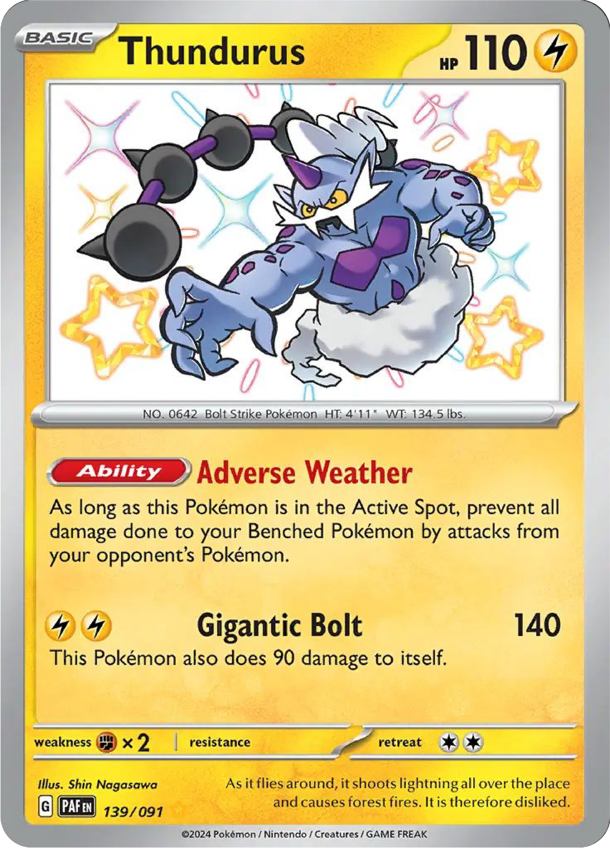 pokemon paldean fates card values Thundurus (139/91) - Pokemon Paldean Fates (PAF) - Pokemon Card Singles
