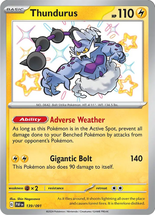 Thundurus (139/91) - Pokemon Paldean Fates (PAF) - Pokemon Card Singles Canada - High Value Hobby