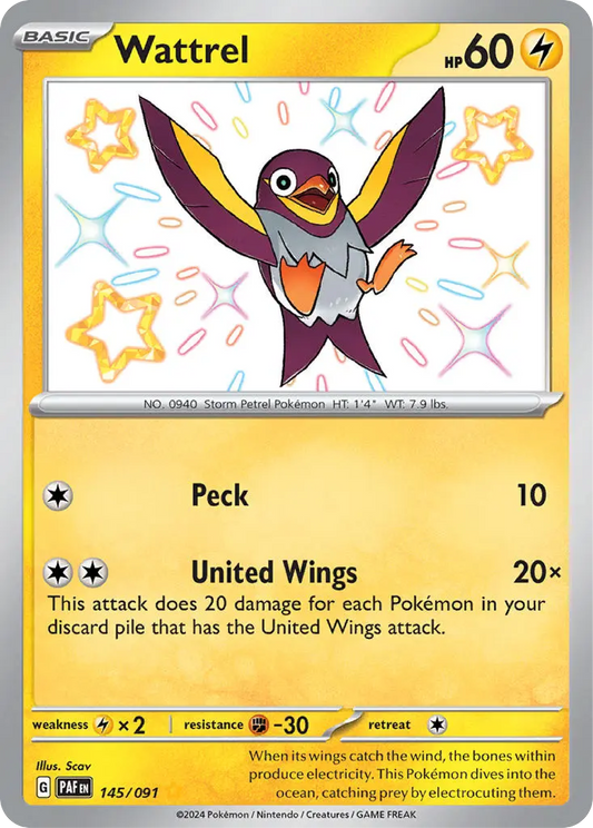 Wattrel (145/091) - Paldean Fates